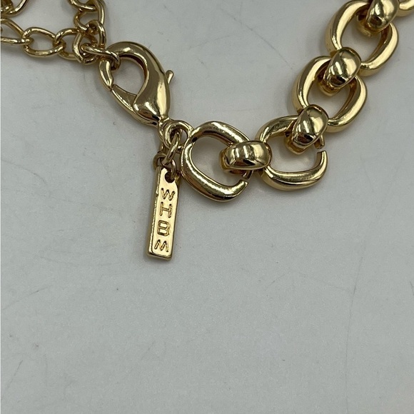 White House Black Market Clear Ring Lucite
Pendant Long Neutral Gold Necklace - Picture 12 of 15